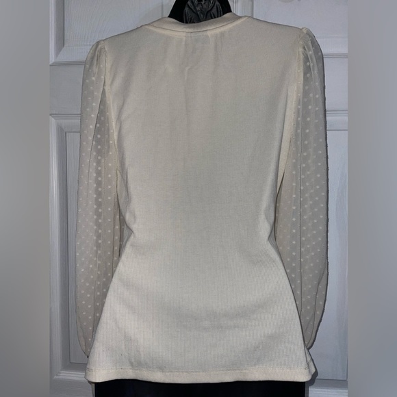 Who What Wear Long Sleeve Shirt Polka Dot - Picture 5 of 6